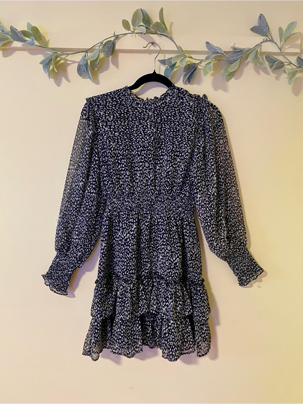 Topshop Tiered Leopard Mini Dress